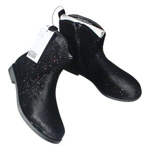 🆕 H&M Glittery Black Ankle Boots Size 2.5